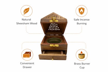 Brown Mubkhars I Wooden Oudh I Dani Incense I Burner And I Dhoop Dani I Kapur Defusers I Home Samrani I Dhoopam Stand For Puja