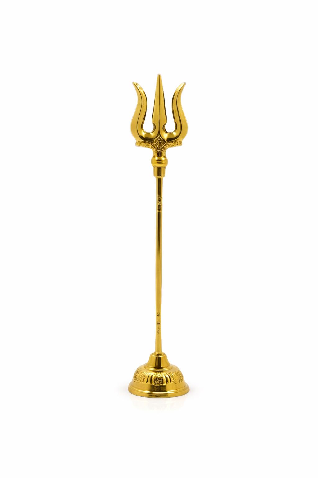 Gold Brass Trishoola Handicraft | Lord Shiva Trident | Spiritual Home Decor Piece Decorative Showpiece For Puja