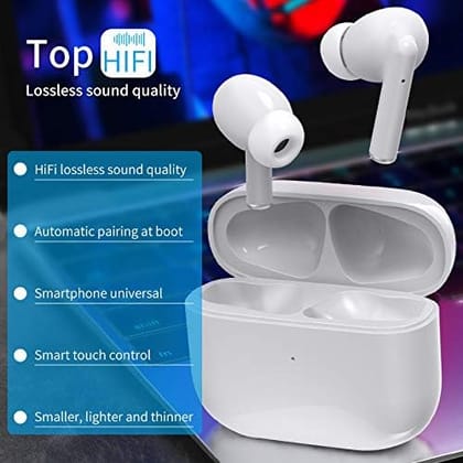 White Tws Wireless Immersive Sound, Noise - Canceling And Waterproof For Immersive Wireless Audio
