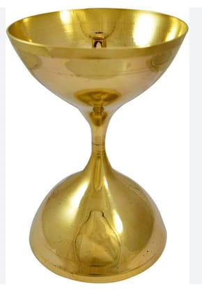 Gold Brass Akhand Jyoti Stand | Eternal Oil Lamp | Indian Religious Diya For Pooja